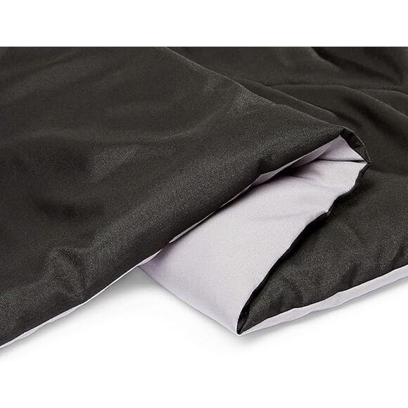 Comforter Blanket Full/Queen, Reversible Lightweight Microfiber Black/Gray - Picture 4 of 5